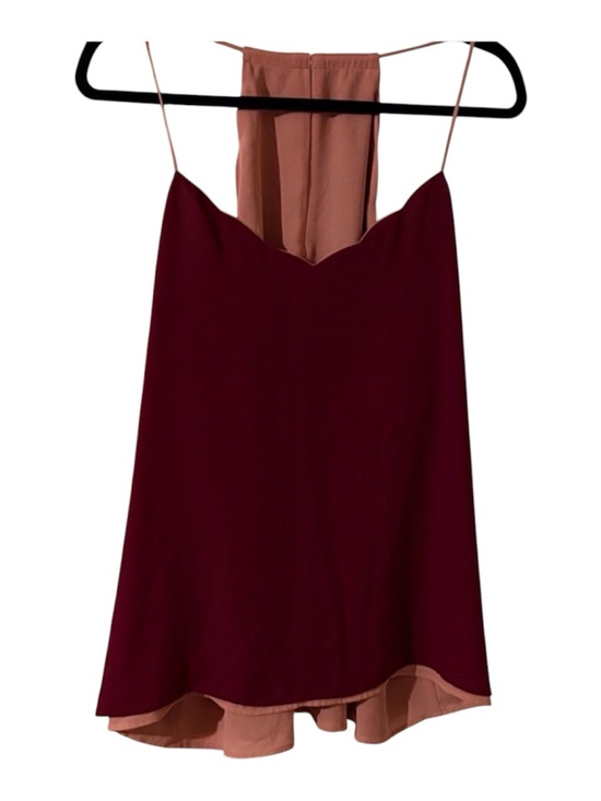 None Tops - Elegant Burgundy and Pink Women's Top size XL NWOT.